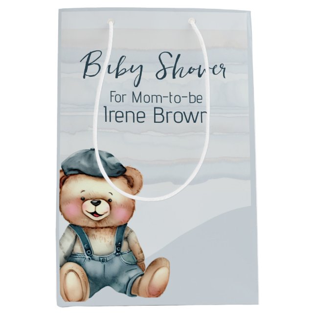 Bolsa de regalo de Bear Jean Baby Shower (Anverso)
