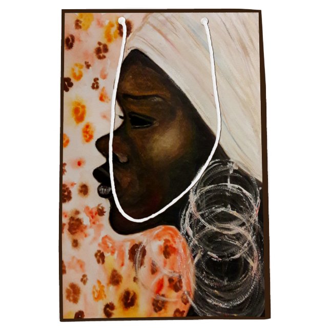 Bolsa De Regalo De Belleza Africana Mujer Hermosa (Anverso)