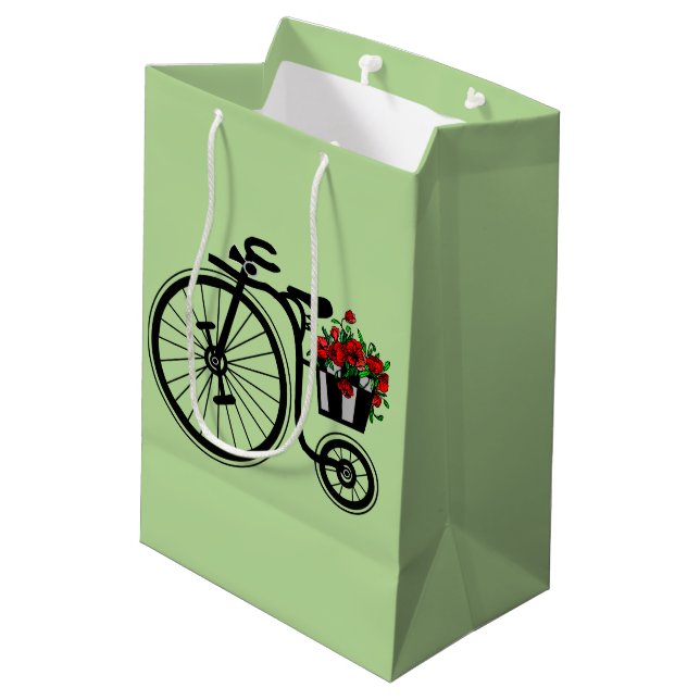 Bolsa de regalo de bicicletas de flores - Tus colo (Angulo reverso)