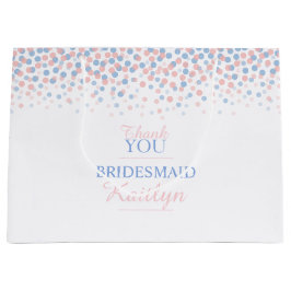 Bolsa de regalo de boda azul rosado