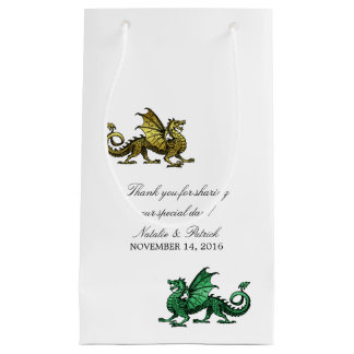 Bolsa de regalo de Boda del Dragón Verde Dorado
