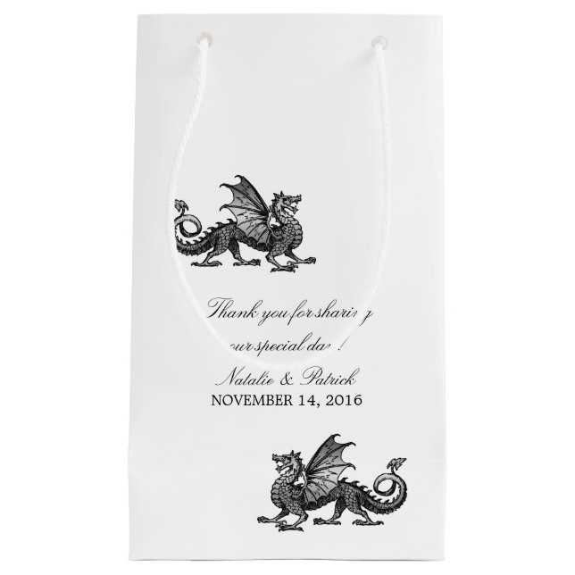 Bolsa de regalo de Boda Dragon Silver (Anverso)