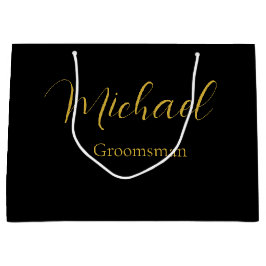 Bolsa de regalo de boda elegante con texto persona