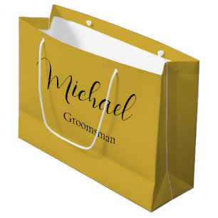 Bolsa de regalo de boda grande y elegante con text