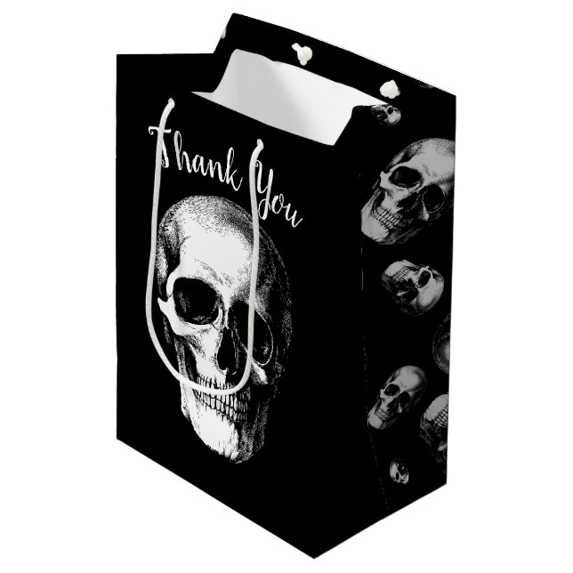 Bolsa de regalo de Boda Skull Gothic Halloween (Angulo Anverso)