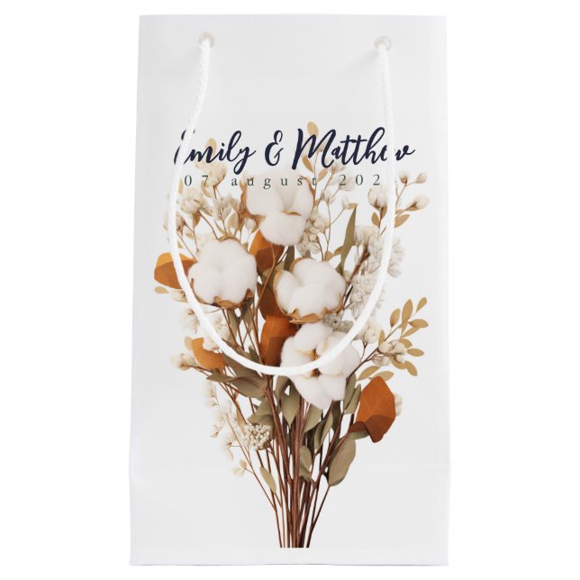 Bolsa de regalo de Boho Boda rústico (Anverso)