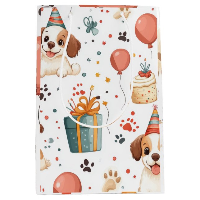Bolsa de Regalo de Cachorro de Cumpleaños (Anverso)