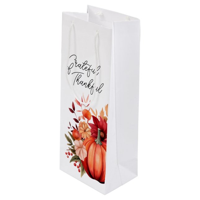 Bolsa de regalo de calabaza roja de Acción de Grac (Angulo Anverso)