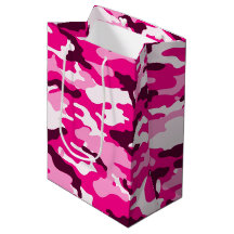 Bolsa de regalo de camuflaje rosa