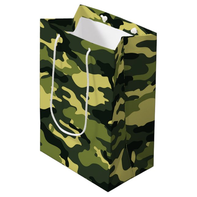 Bolsa de regalo de camuflaje verde (Angulo Anverso)