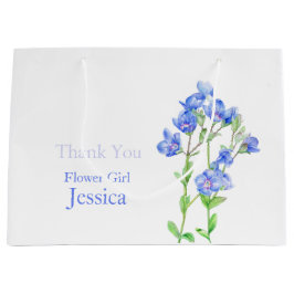 Bolsa de regalo de chica de flores azules de Veron