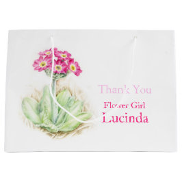 Bolsa de regalo de chica de flores rosadas primros