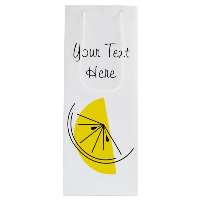 Bolsa de regalo de Citrus Lemon Text (Anverso)