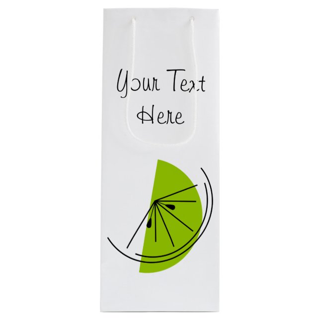 Bolsa de regalo de Citrus Lime Text (Anverso)