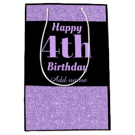 Bolsa de regalo de cuarto cumpleaños personalizada