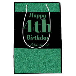 Bolsa de regalo de cuarto cumpleaños personalizada