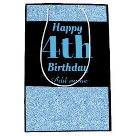 Bolsa de regalo de cuarto cumpleaños personalizada