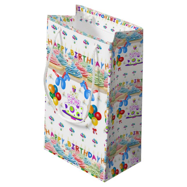 Bolsa de regalo de cumpleaños (Angulo reverso)