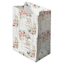 Bolsa de regalo de cumpleaños de los rosas de boho