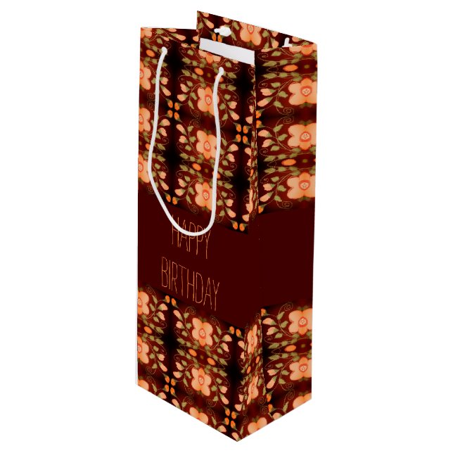 Bolsa de regalo de cumpleaños de papel con motivos (Angulo Anverso)