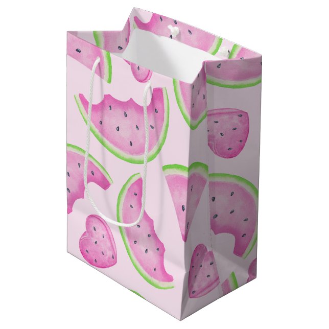 Bolsa de regalo de cumpleaños de sandía rosa de co (Angulo Anverso)