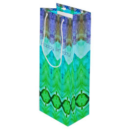 Bolsa de regalo de cumpleaños en morado y azul