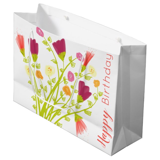 Bolsa de regalo de cumpleaños feliz (Angulo Anverso)