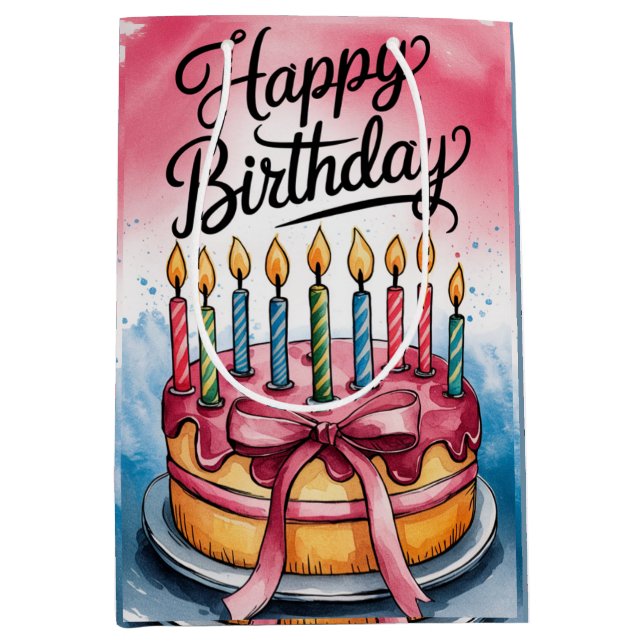 Bolsa de regalo de cumpleaños feliz (Anverso)