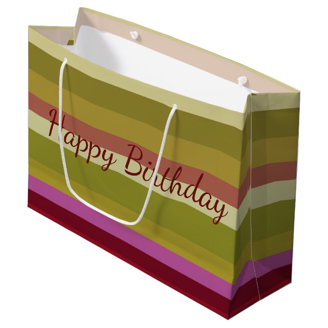 Bolsa de regalo de cumpleaños feliz de diseñador (Angulo Anverso)