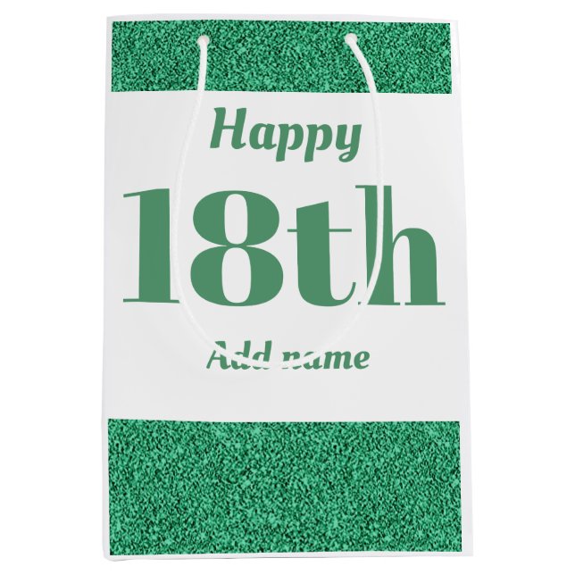 Bolsa de regalo de cumpleaños personalizada y eleg (Anverso)