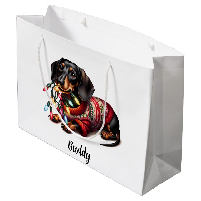 Bolsa de regalo de Dachshund Delight (Angulo reverso)