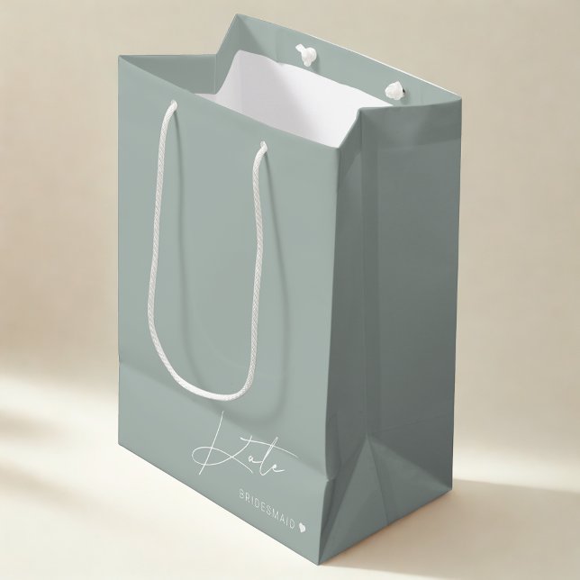 Bolsa de regalo de dama de honor Modern Sage (Subido por el creador)