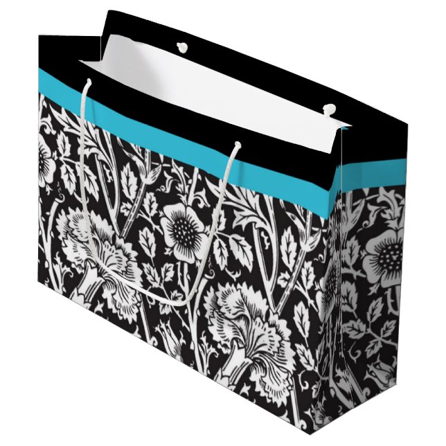 Bolsa de regalo de Damask en blanco y negro (Angulo Anverso)
