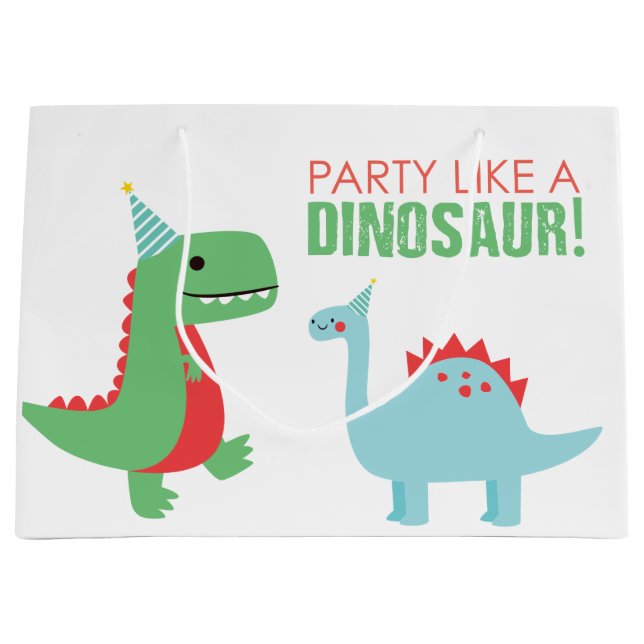 Bolsa de regalo de dinosaurios con personalización (Anverso)