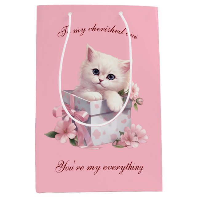 Bolsa De Regalo De Diseño De Gatos De Manga Para A (Anverso)