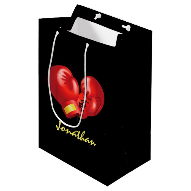 Bolsa de regalo de diseño de guantes de boxeo (Angulo Anverso)
