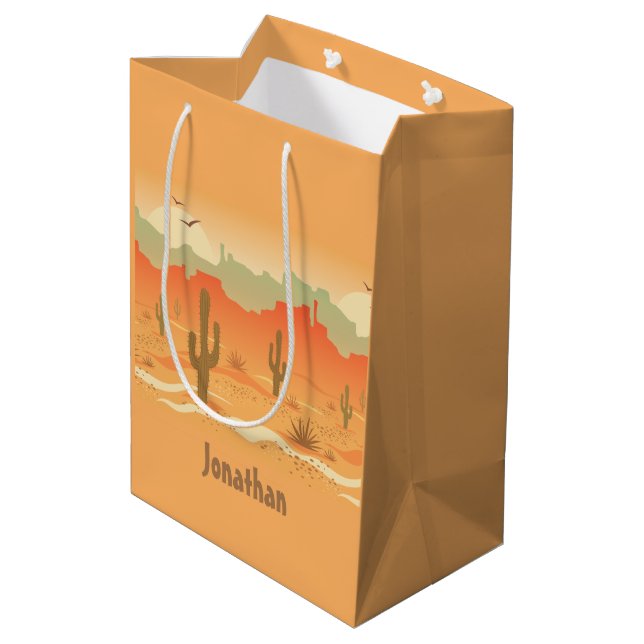 Bolsa de regalo de diseño del paisaje del desierto (Angulo reverso)