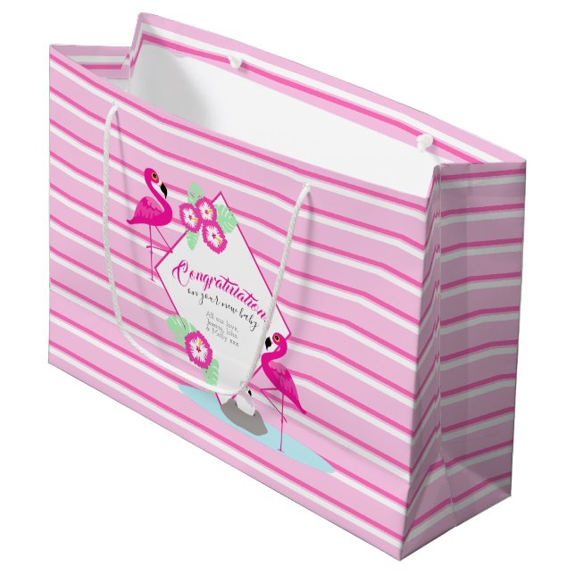 Bolsa de regalo de ducha de bebé personalizada con (Angulo Anverso)