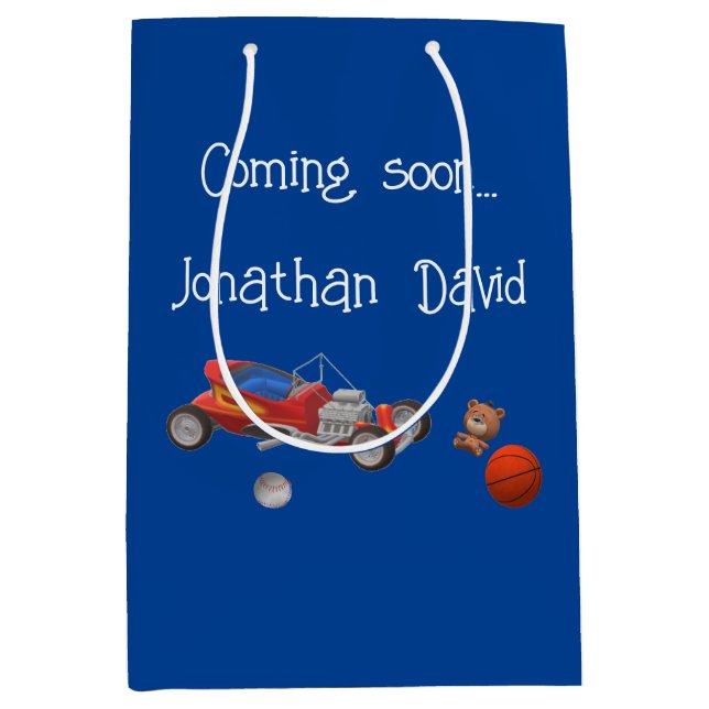 Bolsa de regalo de ducha de tema de Boy Toy (Anverso)