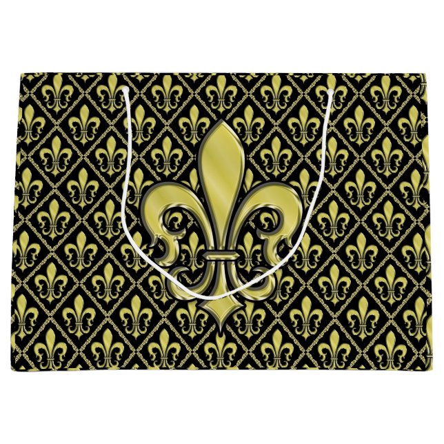 Bolsa de regalo de Elelgant Fleur de Lis Design (Anverso)