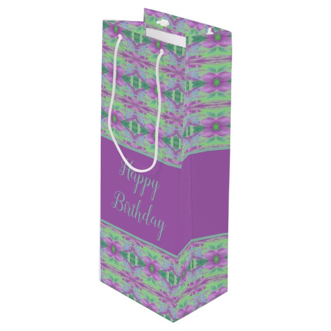 Bolsa de regalo de estilo de vino con motivos de f (Angulo Anverso)