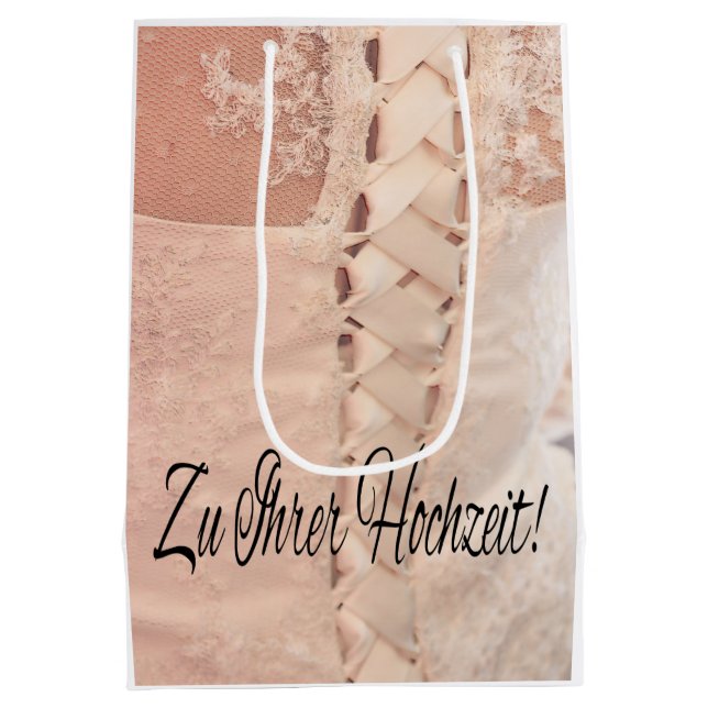 Bolsa de regalo de felicitaciones a los Bodas alem (Reverso)