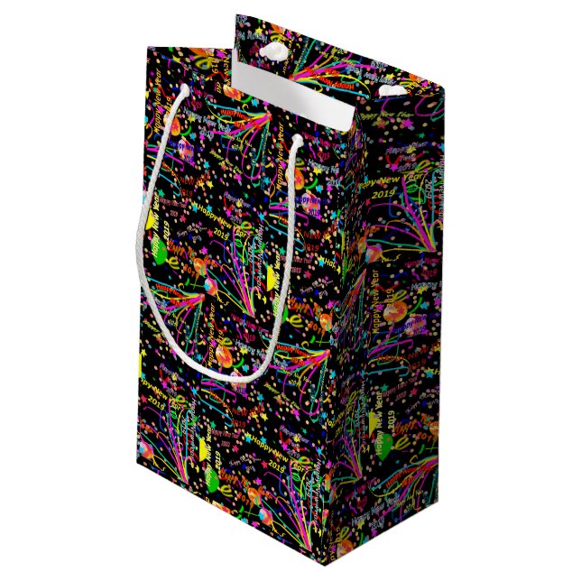 Bolsa de regalo de Feliz Año Nuevo 2019 (Angulo reverso)