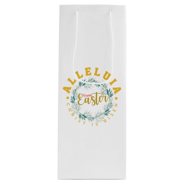 Bolsa de regalo de Feliz Pascua Alleluia (Anverso)