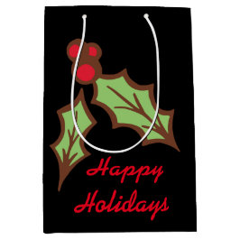 Bolsa de regalo de feriado de Navidades Holly
