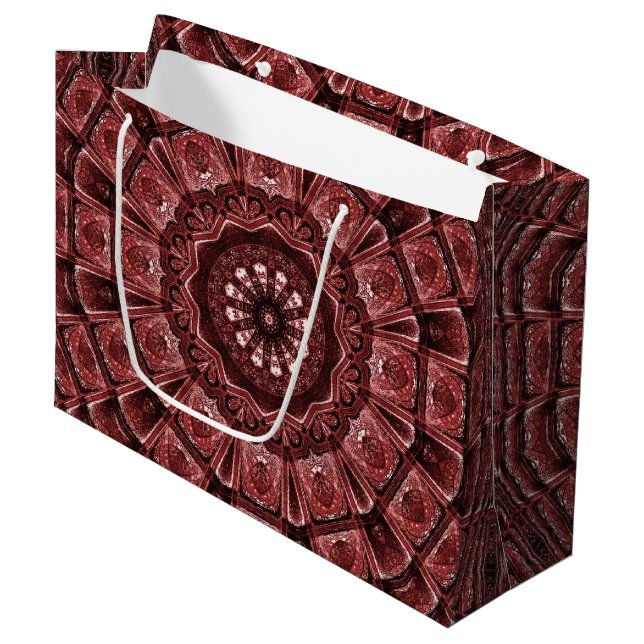Bolsa de regalo de festividad floral roja (Angulo Anverso)