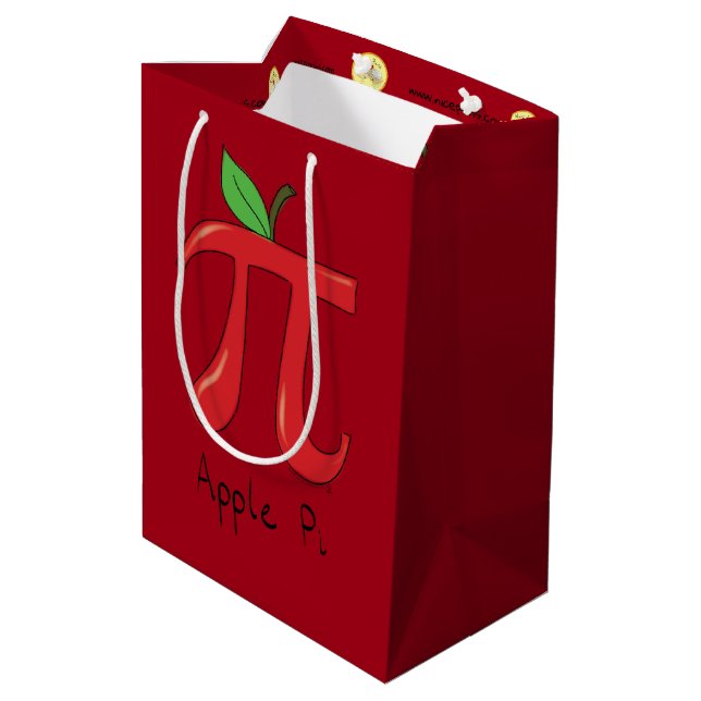 Bolsa de regalo de Fiesta de Apple Pi Cute Math Pi (Angulo reverso)