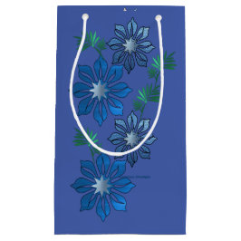 Bolsa de regalo de flor azul