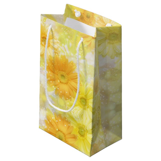 Bolsa de regalo de flores amarillas (Angulo Anverso)