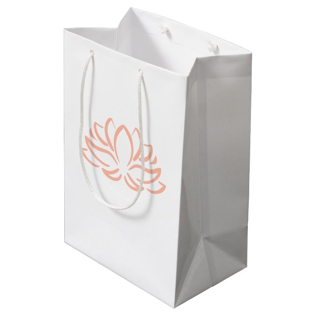 Bolsa de regalo de flores de Lotus: bolsa de regal (Angulo reverso)